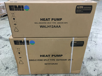 12,000 BTU SINGLE-ZONE VARIABLE SPEED INVERTER MINI SPLIT HEAT PUMP SET, 21.5 SEER 208-230/60/1 R-410A