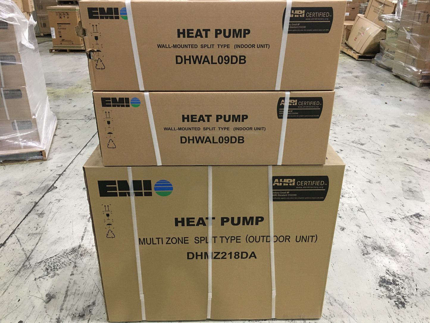 18,000 BTU DUAL-ZONE VARIABLE SPEED INVERTER MINI SPLIT HEAT PUMP SET, 21.5 SEER 208-230/60/1 R-410A