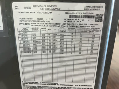 2 TON AC/HP MULTI-POSITION ECM FAN COIL 208-230/60/1 R-410A CFM 800 16 SEER