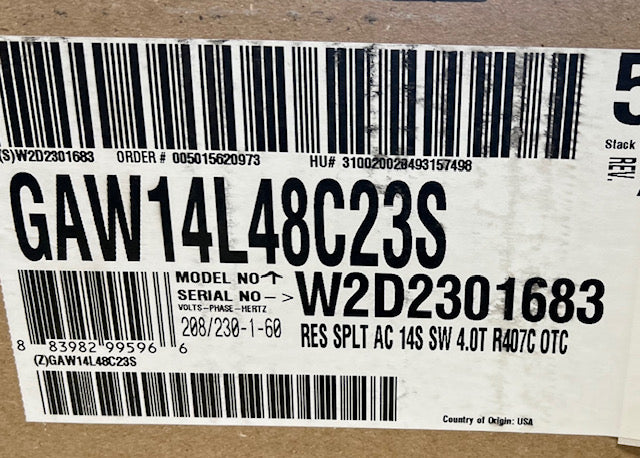 4 TON 'LX' SERIES SPLIT-SYSTEM NON-COMMUNICATING AIR CONDITIONER, 14 SEER,  208-230/60/1, R-407C