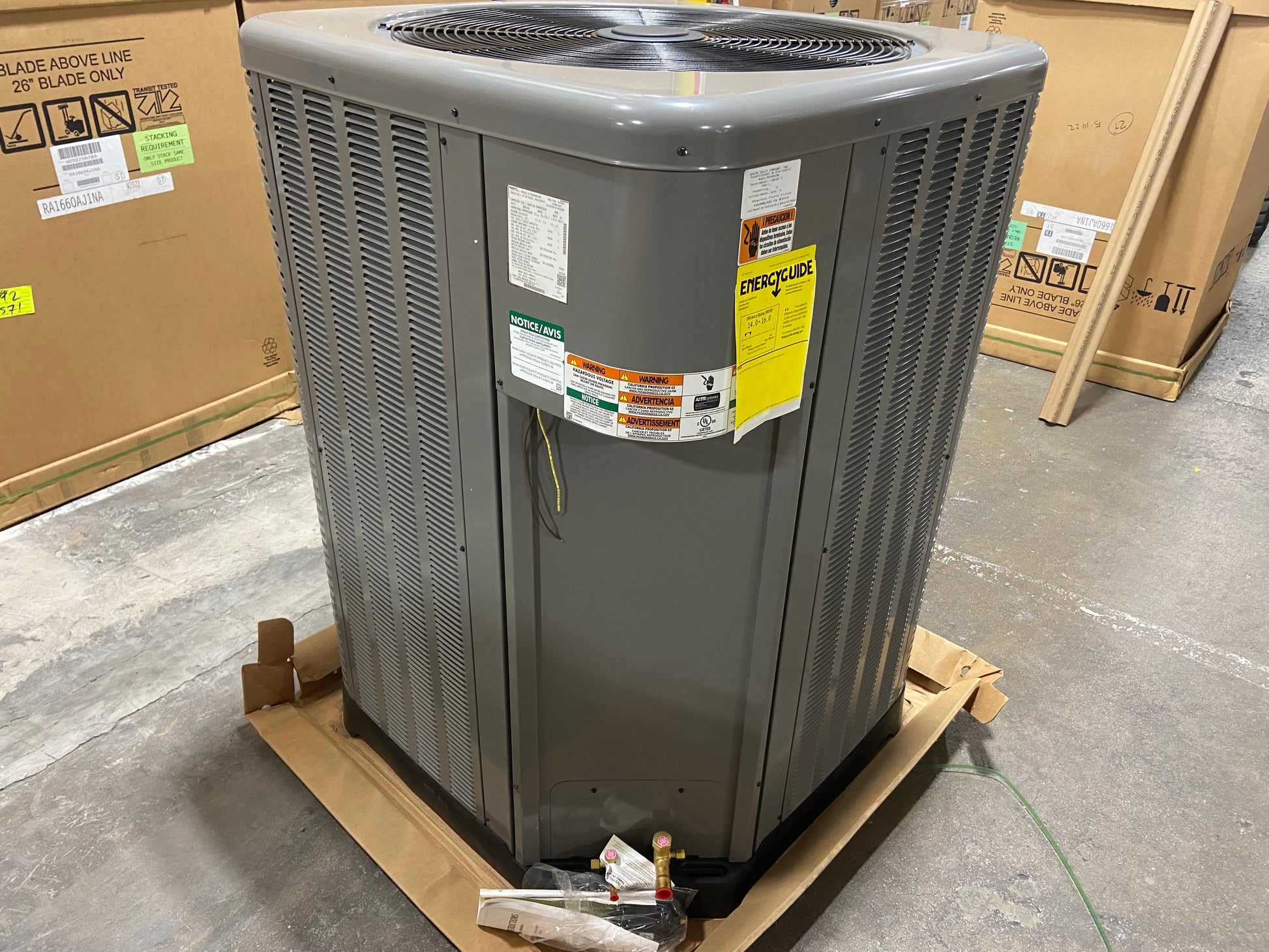 5 TON "CLASSIC" SERIES SPLIT-SYSTEM AIR CONDITIONER, 16 SEER, 208/230-60-1, R-410A