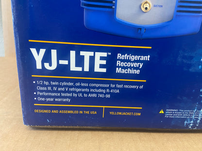 YJ-LTE REFRIGERANT RECOVERY SYSTEM