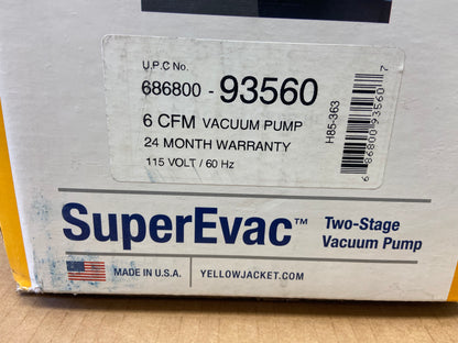 SUPEREVAC TWO-STAGE 6CFM VACUUM PUMP 115/60/1