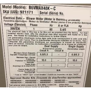 4 TON AC/HP ECM VARIABLE SPEED MULTI-POSITION FANCOIL UNIT/W ANTEATER COIL TECHNOLOGY 13-16 SEER 208-230/60/1 R-410A CFM:680-1800