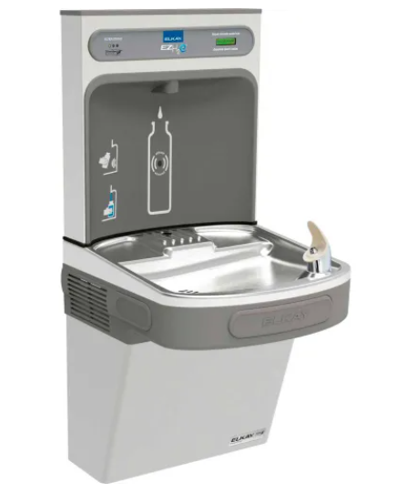 EZH2O STAINLESS STEEL BOTTLE FILLING STATION WITH WATER COOLER AND DRINKING FOUNTAIN