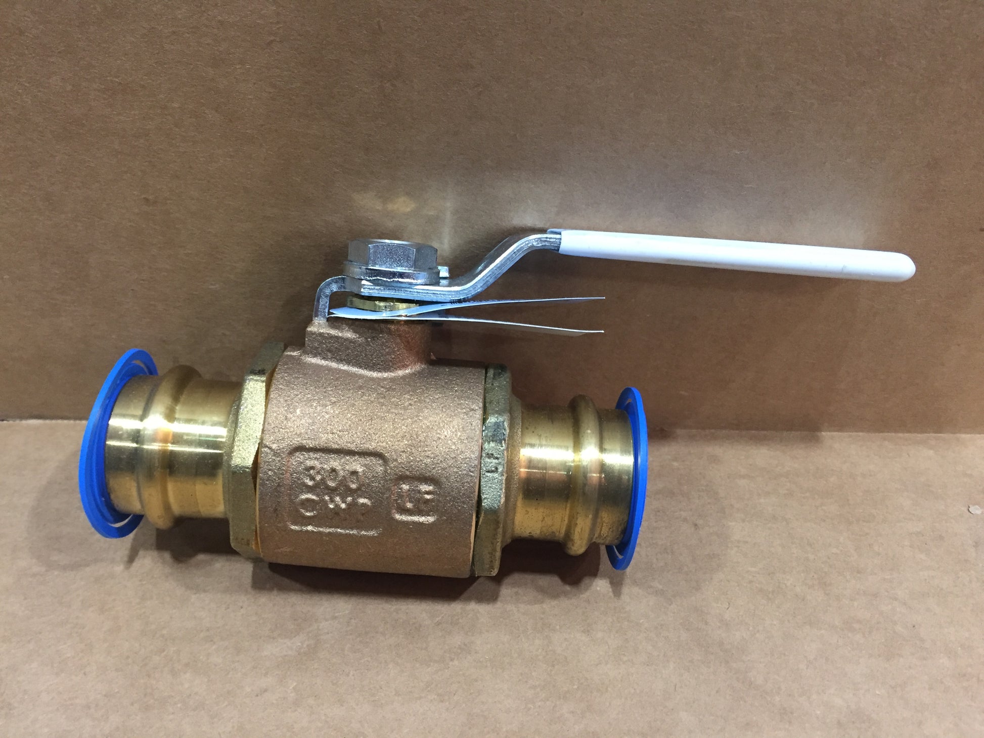 Ball Valve, Size 1 Inch NPT, Bronze, Full Port, Ball Stop