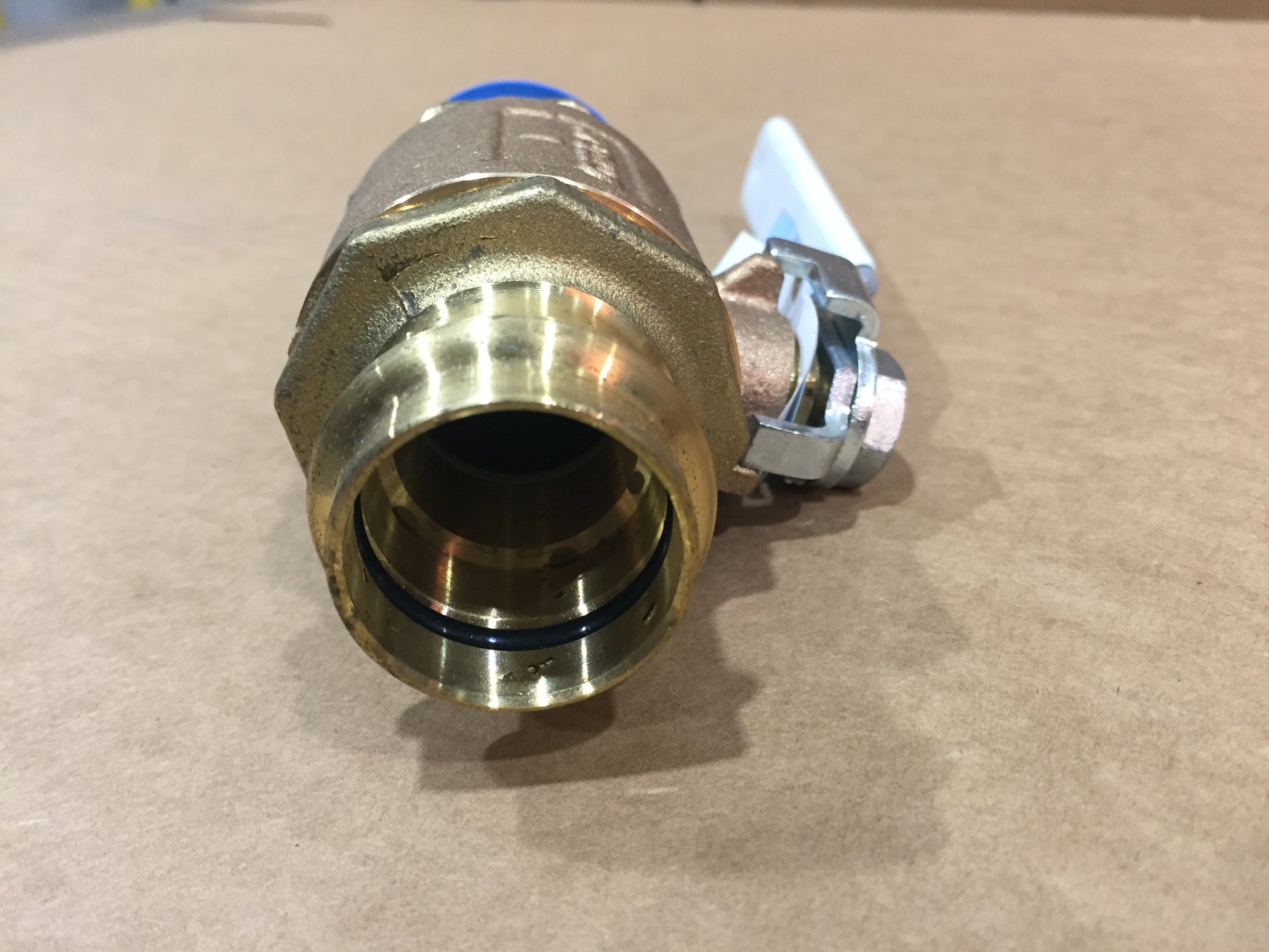 Ball Valve, Size 1 Inch NPT, Bronze, Full Port, Ball Stop