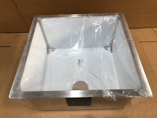 STAINLESS STEEL PRECISION UNDERMOUNT KITCHEN SINK, 19" X 18" X 10"