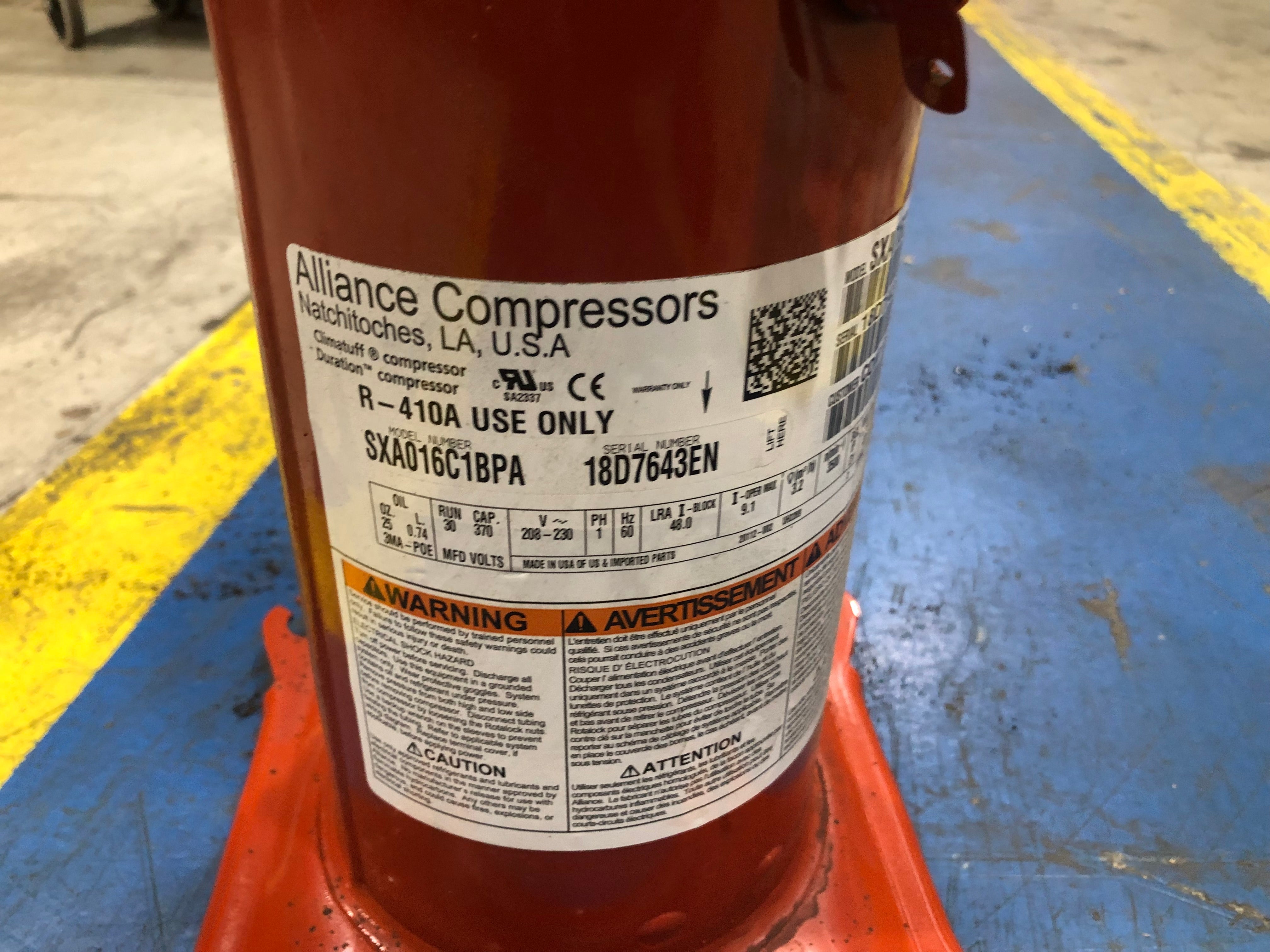 1.3 Ton Ac/HP Scroll Compressor, 208-230/60/1 R-410A – Surplus City