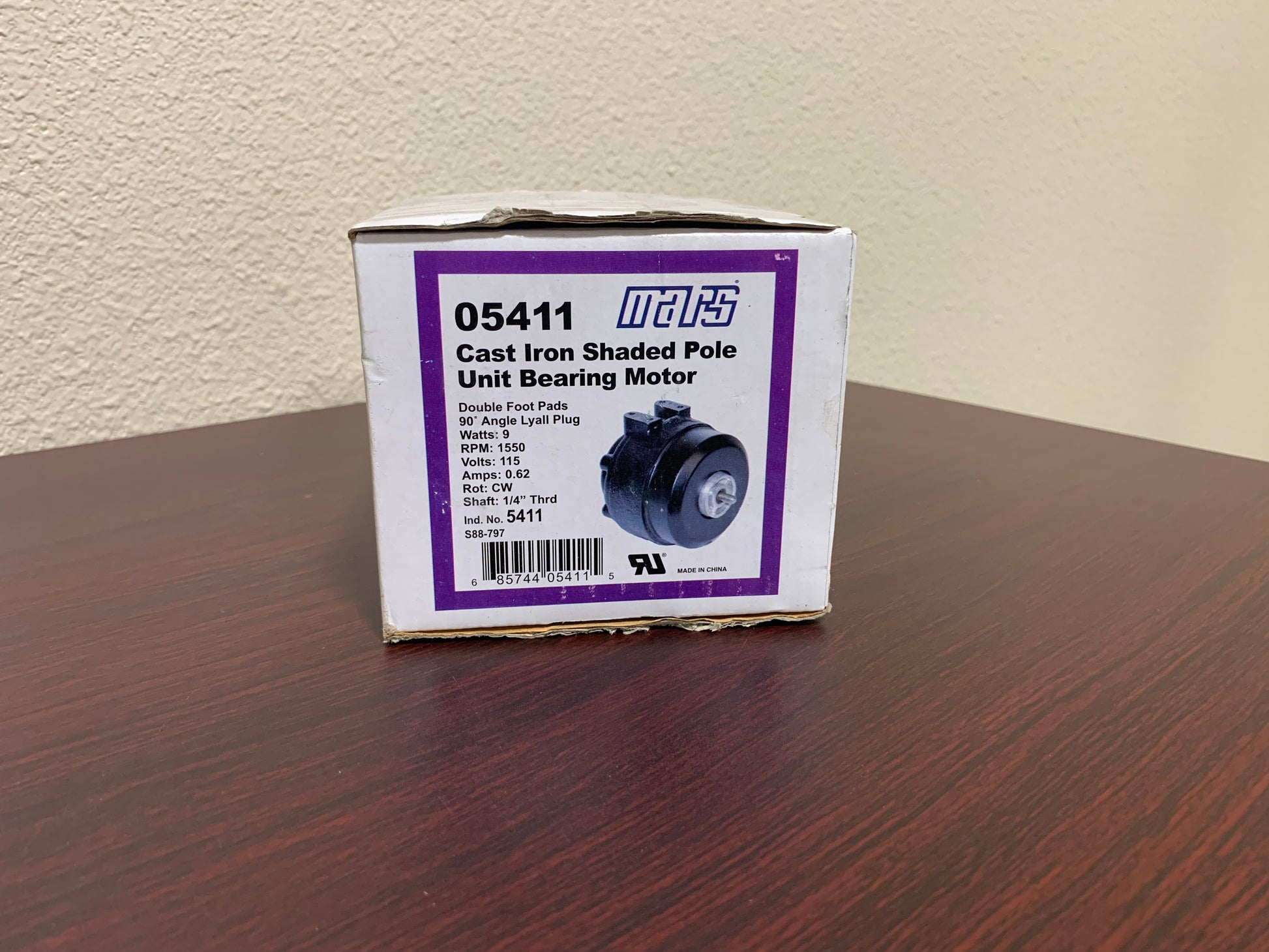 3.5 in 51 Frame Unit Bearing Cast Iron Motor (9 Watt, 115V, 1550 RPM)