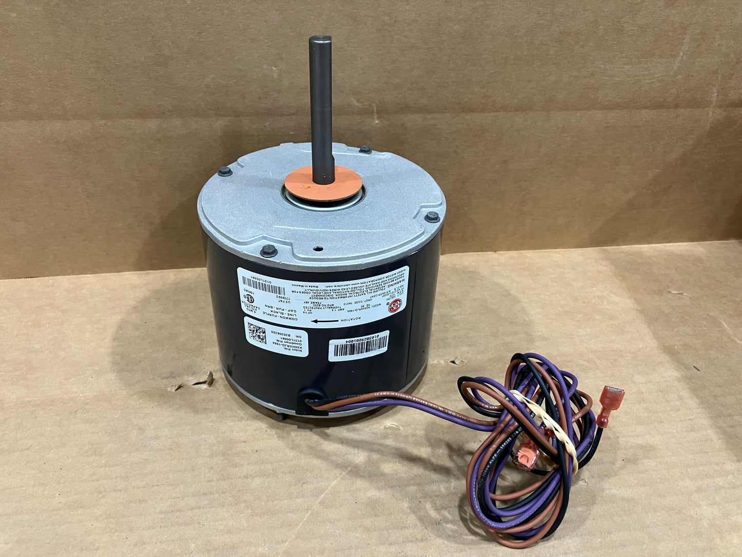 1/4 HP CONDENSOR FAN MOTOR 208-230/60/1 1075 RPM 1 SPEED