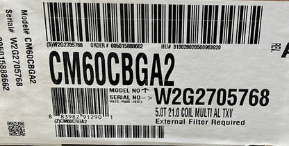 5 TON AC/HP MULTI-POSITION ALUMINUM CASED 'N' COIL, R-410A/R-407C CFM 2000