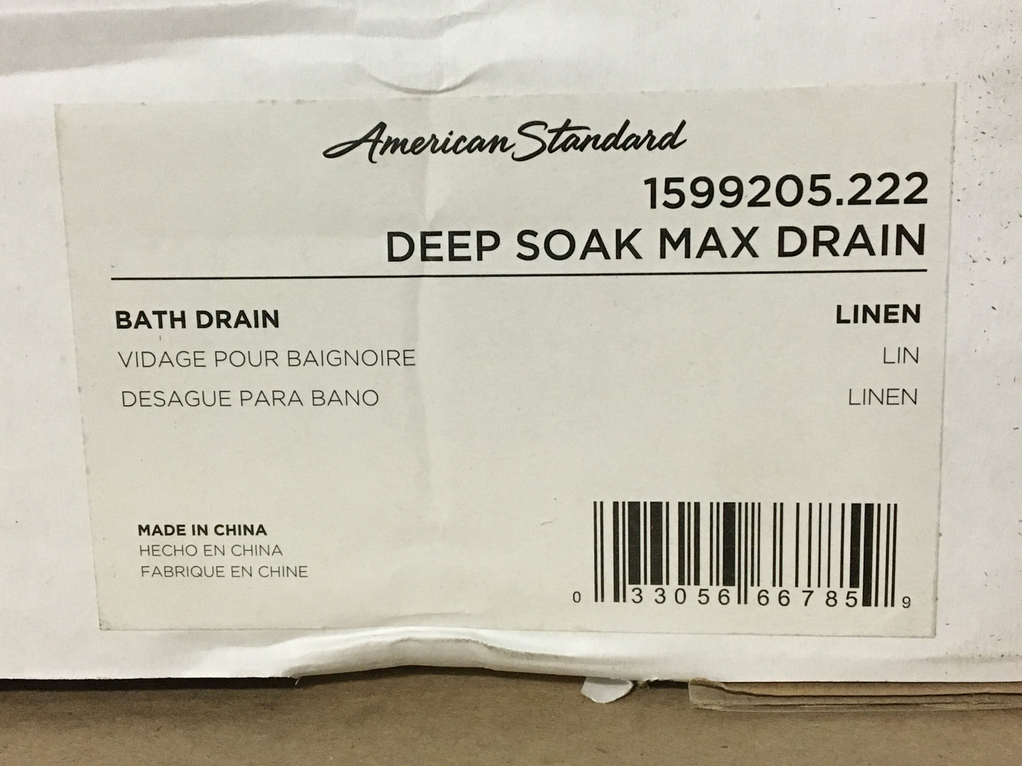 DEEP SOAK MAX BATHTUB DRAIN