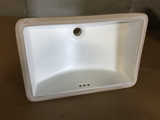 18" X 12" RECTANGULAR MYERS UNDERMOUNT BATHROOM SINK IN MATTE WHITE