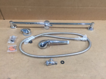 HAND SHOWER WITH 69" HOSE AND 24" SLIDE BAR; POLISHED CHROME