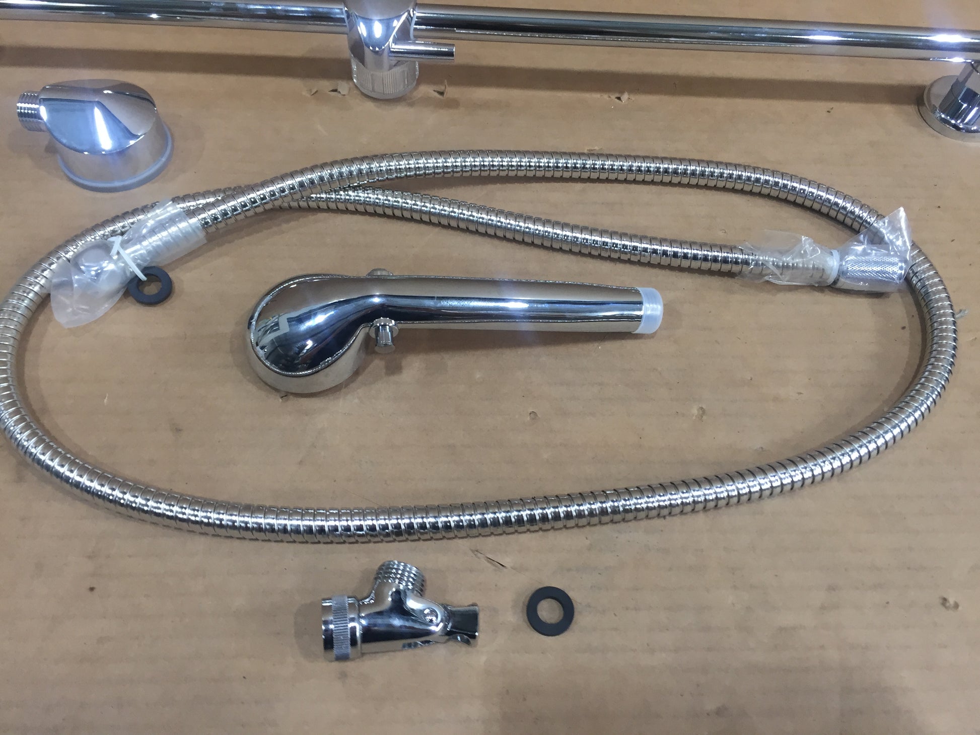 HAND SHOWER WITH 69" HOSE AND 24" SLIDE BAR; POLISHED CHROME