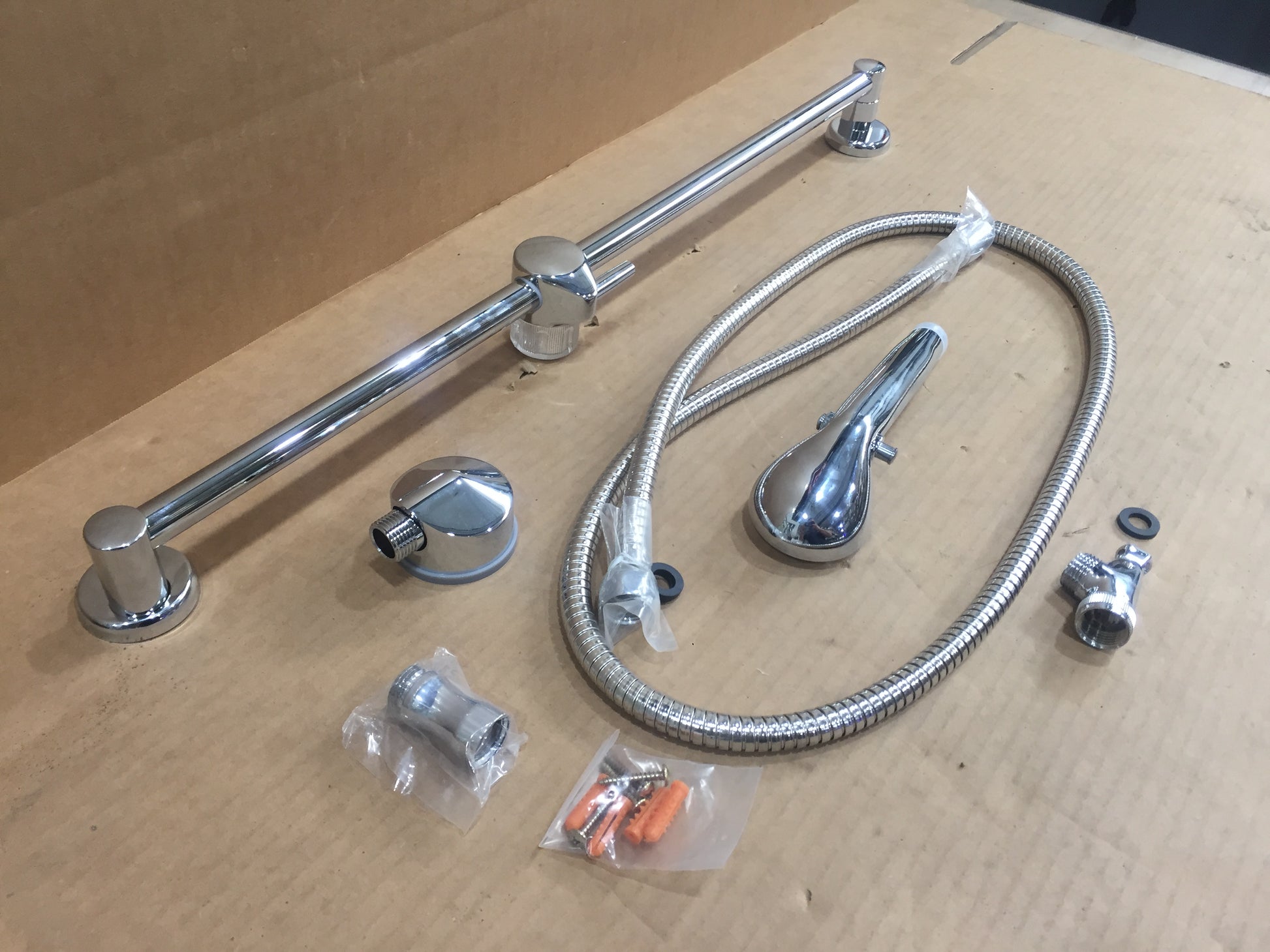 HAND SHOWER WITH 69" HOSE AND 24" SLIDE BAR; POLISHED CHROME