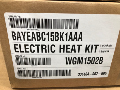 15KW 240 VOLT 1 PHASE 60 AMP ELECTRIC HEAT KIT