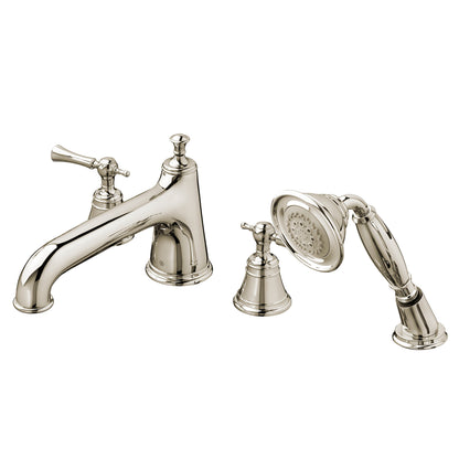 "RANDALL" LOW SPOUT LEVER HANDLE ROMAN TUB W-H/S , PLATINUM NICKEL