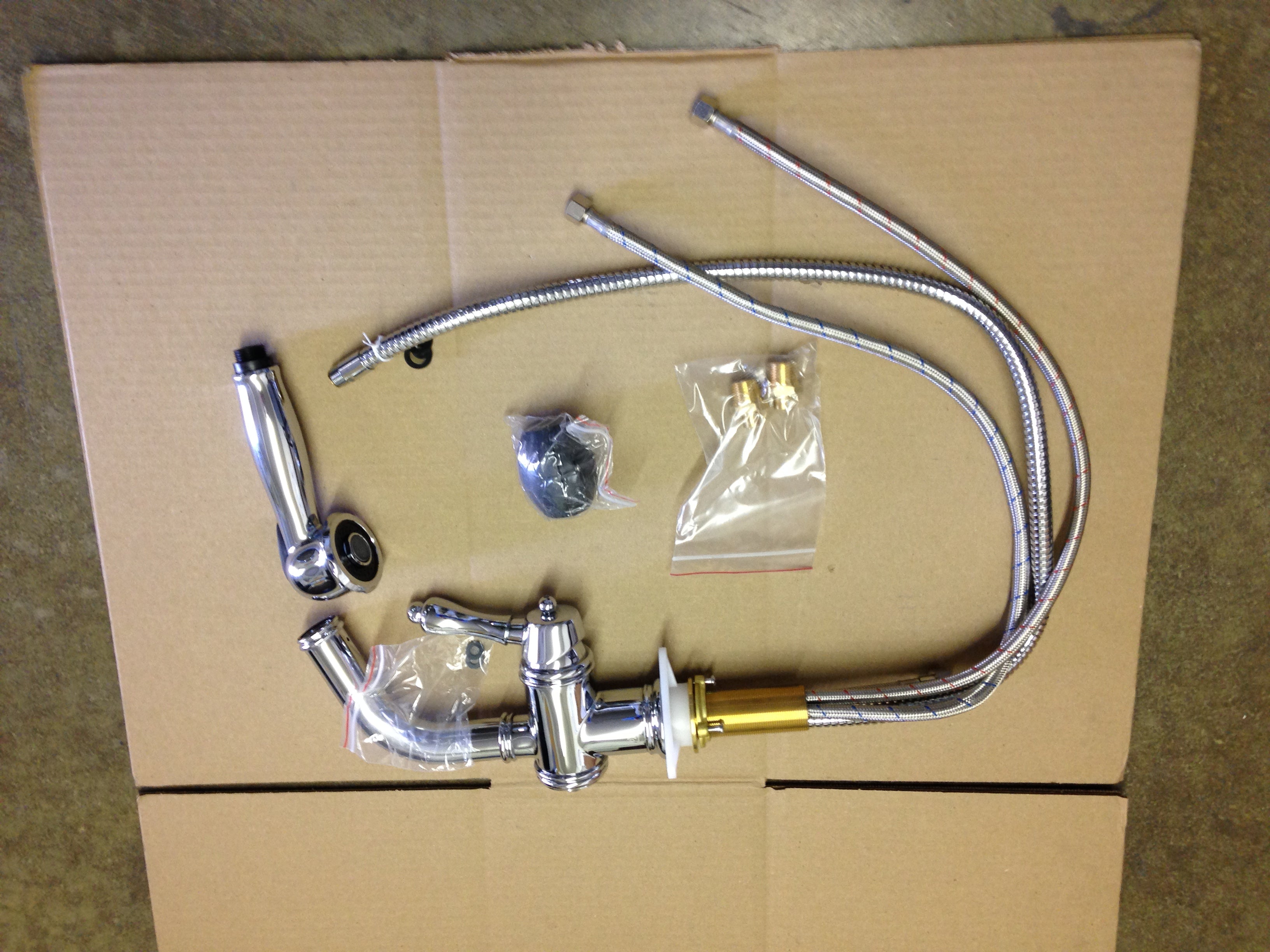 Victorian Single Lever Pull Out Kitchen Faucet – Surplus City