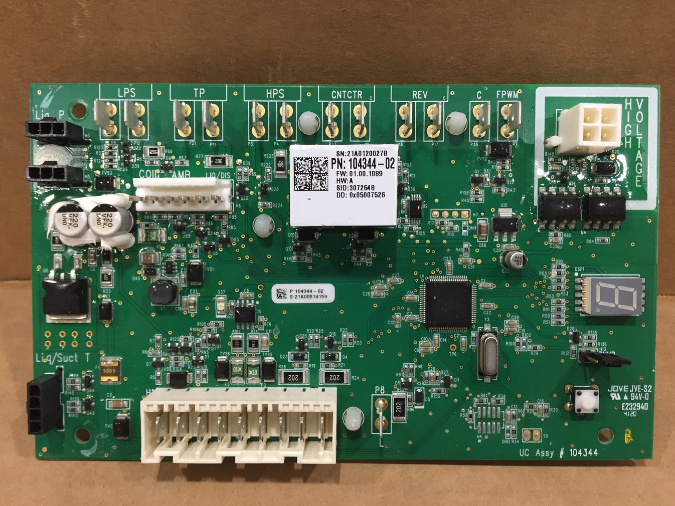 DISPLAY CONTROL CIRCUIT BOARD: FOR ICOMFORT MODULATING AC/HP UNITS ...