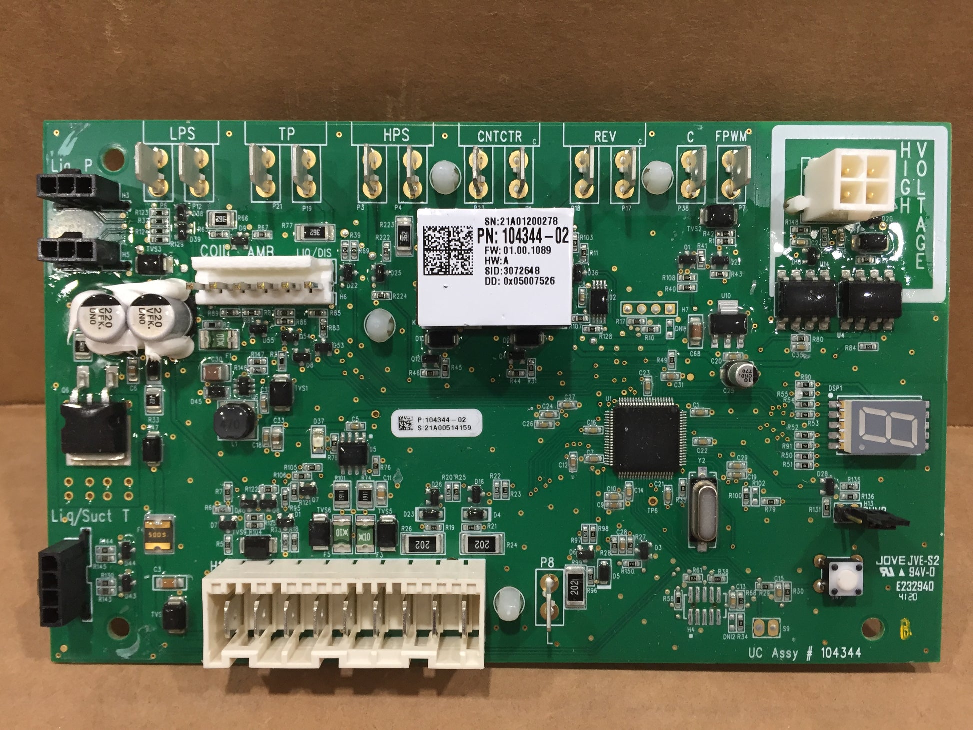 DISPLAY CONTROL CIRCUIT BOARD: FOR ICOMFORT MODULATING AC/HP UNITS