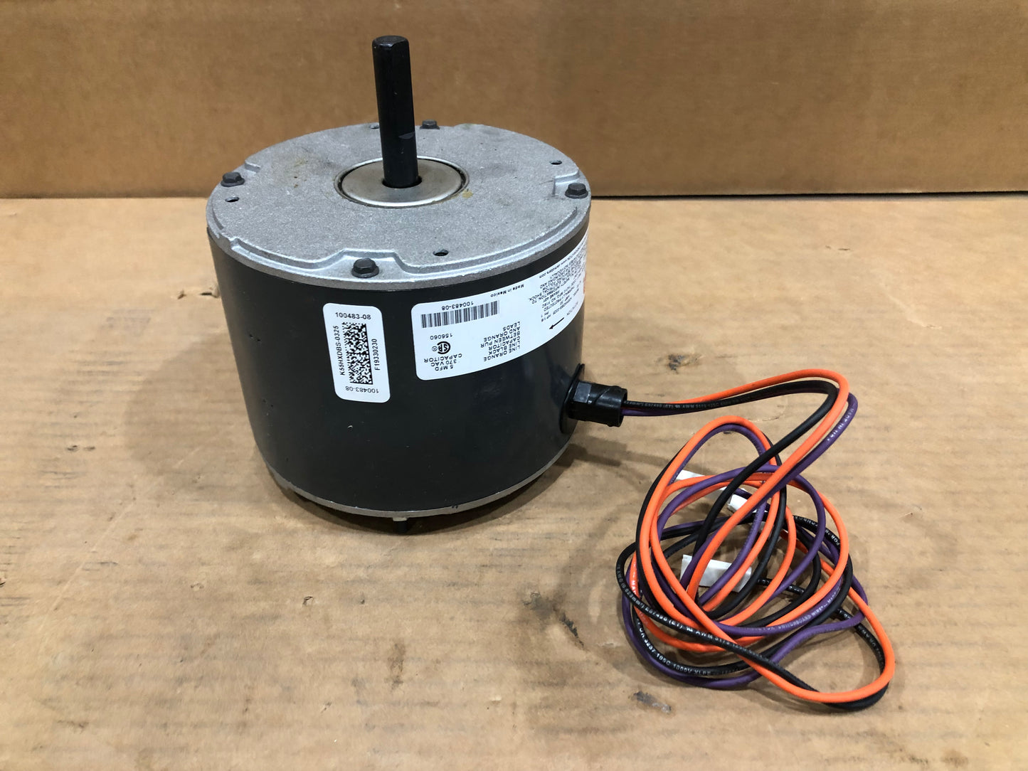 1/6 HP CONDENSOR FAN MOTOR 460/60/1 1075 RPM 1 SPEED