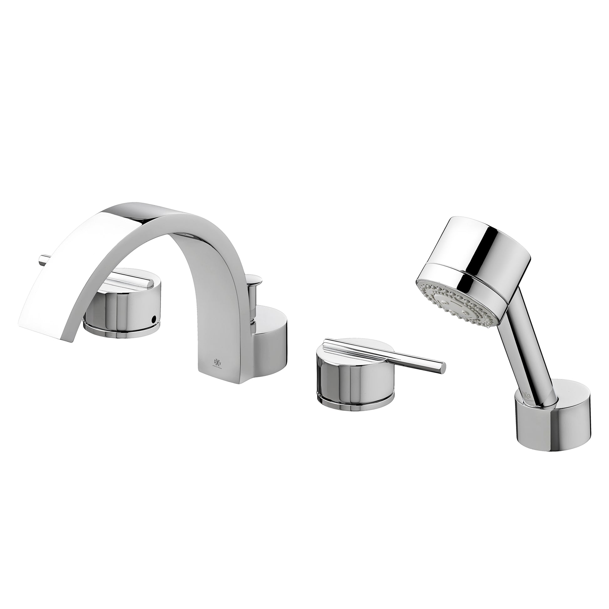 REM 2 HANDLE ROMAN TUB SET WITH HAND SHOWER-POLISHED CHROME