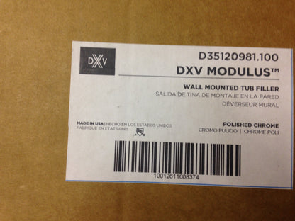 DXV MODULUS WALL MOUNT TUB FILLER, POLISHED CHROME