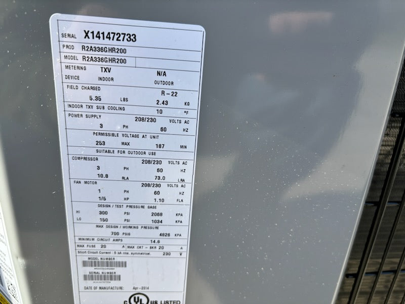 3 Ton Split System Air Conditioner 14 Seer 208 230 60 3 R 22 Dry 3 Ton Split System Air Conditioner 14 Seer 208 230 60 3 R 22 Dry