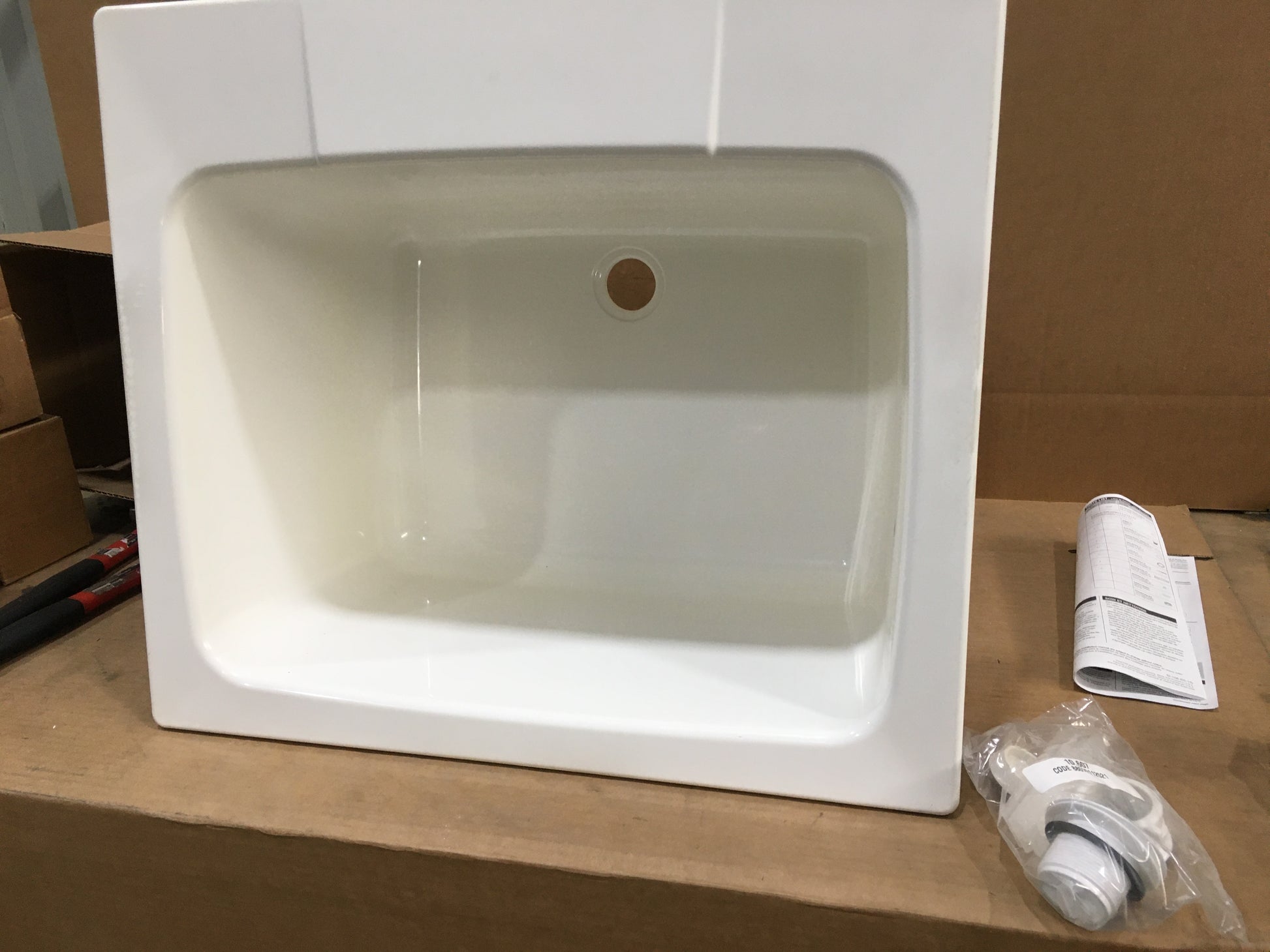 22 X 25 X 13 SELF RIMMING LAUNDRY SINK