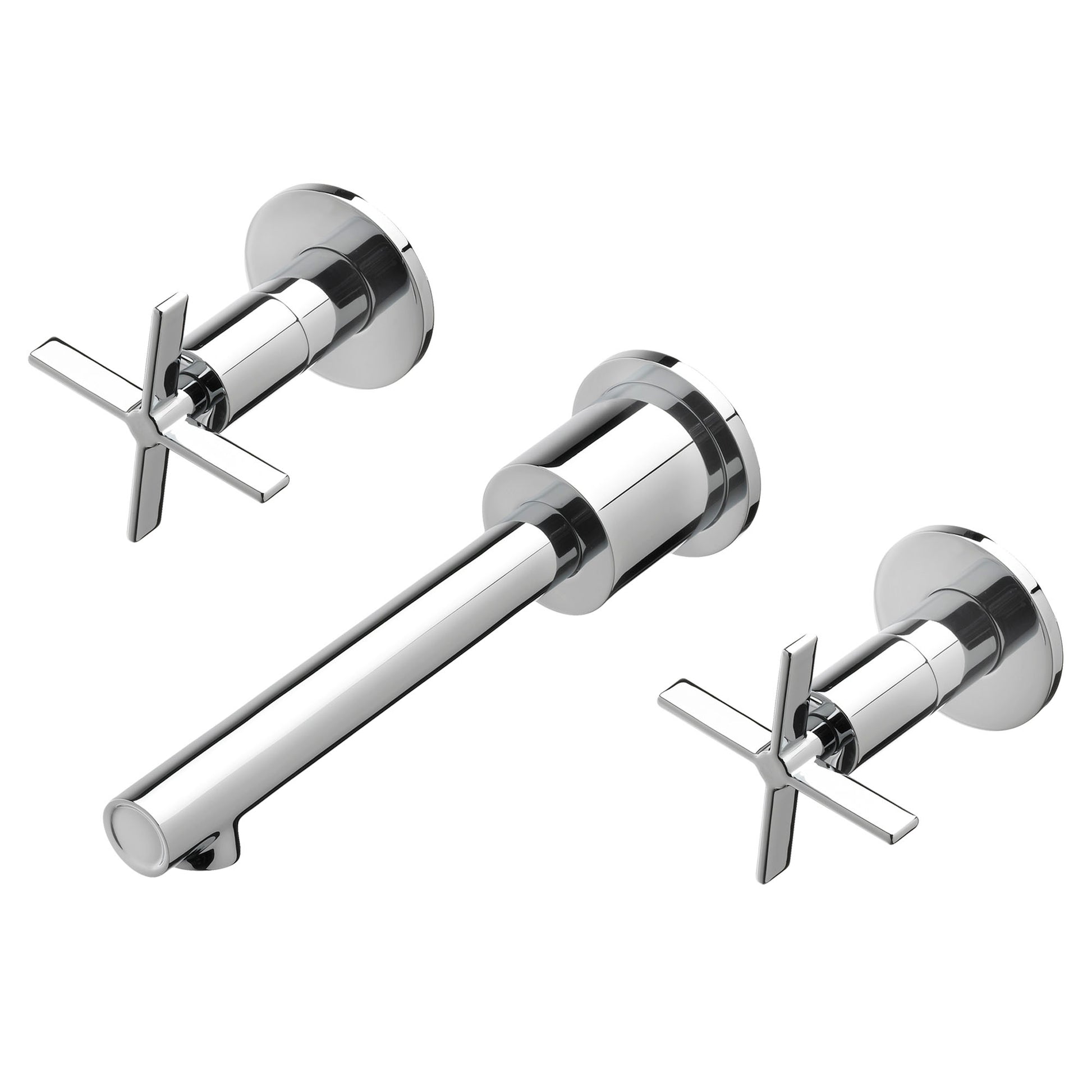 "PERCY" WALL MOUNT LAV TRIM CROSS HANDLE, BRUSHED NICKEL