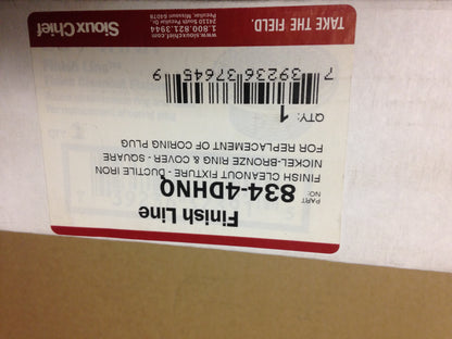 SIOUX CHIEF 834-4DHNQ ADJUSTABLE DRAIN CLEANOUT COVER, 3 1/2" IN CLEANOUT, 15,000 LB, 6 5/8" IN DIA.COVER, DUCTILE IRON 215918