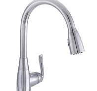 FAYWOOD SINGLE HANDLE PULL DOWN  KITCHEN FAUCET, POLISHED CHROME