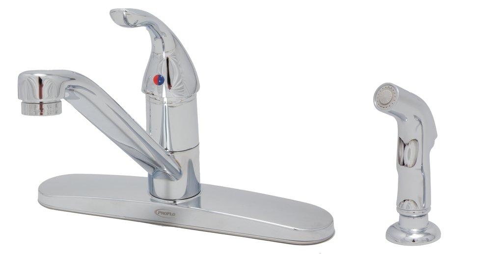 SINGLE HANDLE KITCHEN FAUCET WITH SIDE SPRAYER, CHROME