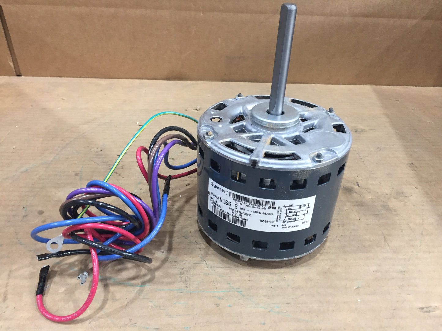 1/3 HP BLOWER MOTOR; 208-230/60/1, 1075 RPM, 3 SPEED