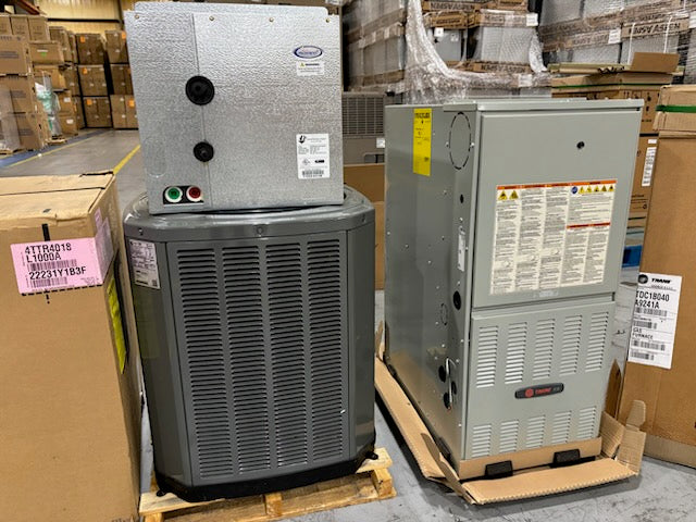 40,000 BTU DOWNFLOW/HORIZONTAL 92.1% FURNACE, 1.5 TON 14 SEER AIR CONDITIONER AND 2 TON EVAP COIL