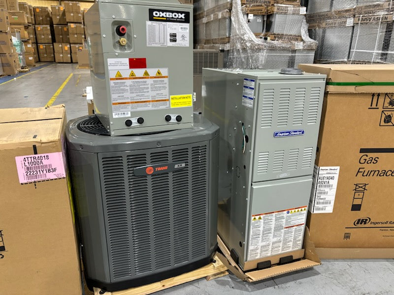 40,000 BTU UPFLOW/HORIZONTAL 80% FURNACE, 1.5 TON 14 SEER AIR CONDITIONER AND 1.5 TON EVAP COIL