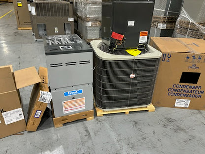 80,000 BTU UPFLOW/HORIZONTAL 80% FURNACE, 2.5 TON 14 SEER AIR CONDTIONER AND 3 TON EVAP COIL