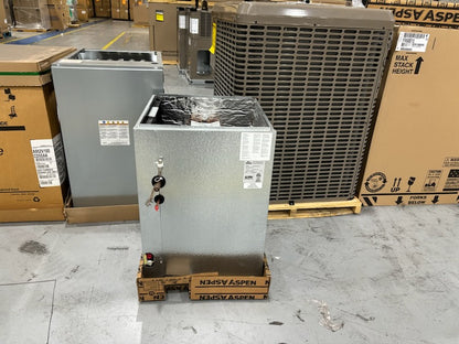 100,000 BTU 2 STAGE DOWNFLOW FURNACE 96%, 5 TON TWO STAGE 17 SEER AIR CONDITIONER AND 5 TON EVAP COIL