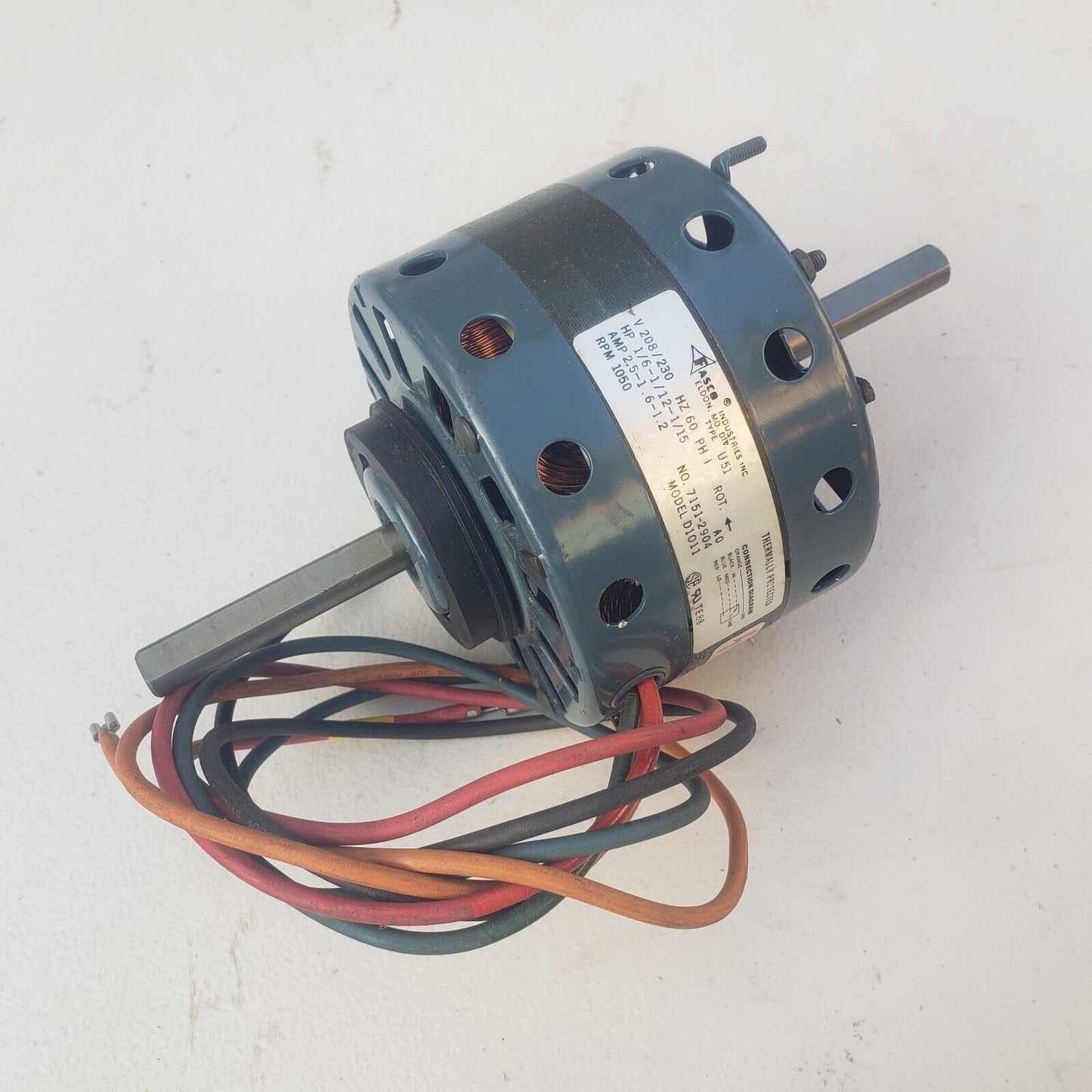 1/6 HP ELECTRIC MOTOR 208-230/60/1