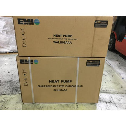 9,000 BTU VARIABLE SPEED SINGLE ZONE MINI SPLIT OUTDOOR HEAT PUMP CONDENSER AND INDOOR WALL AIR HANDLER SET WITH 15' LINESET 115/60/1 VOLT 13.5 EER/22.5 SEER