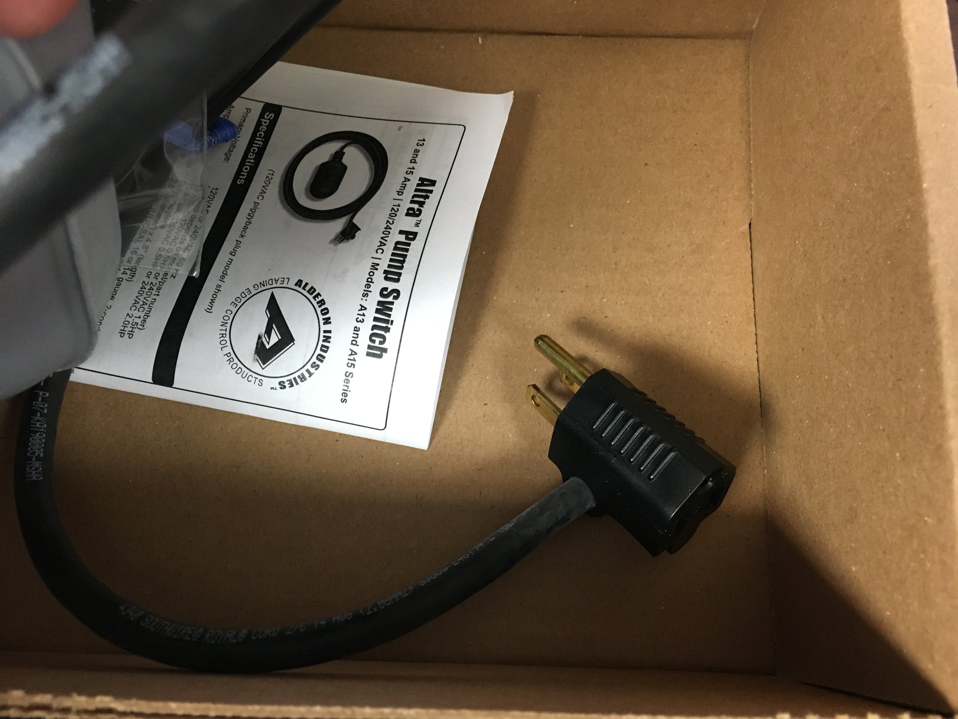 20FT 120V SUMP PUMP FLOAT SWITCH