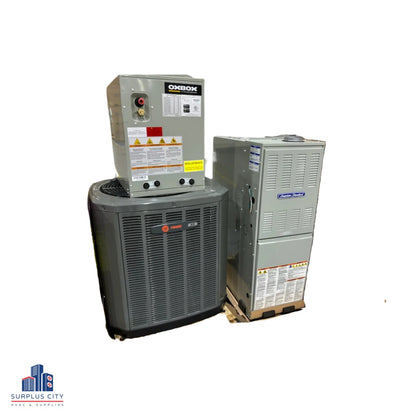 40,000 BTU UPFLOW/HORIZONTAL 80% FURNACE, 1.5 TON 14 SEER AIR CONDITIONER AND 1.5 TON EVAP COIL