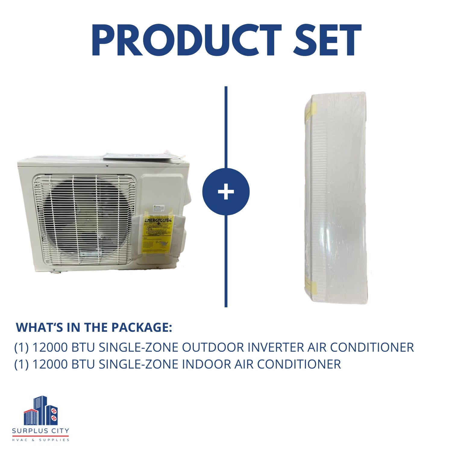 12000 BTU Single-Zone Inverter Air Conditioner Mini Split Set, 15 Seer ...