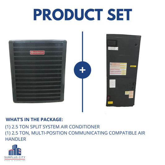 2.5 TON 15 SEER AIR CONDITIONER WITH 2.5 TON AIR HANDLER 208-230/60/1