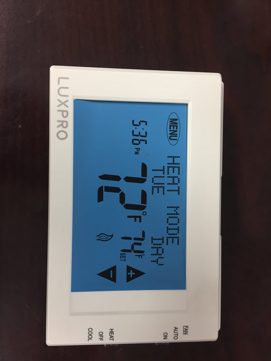 7 DAY PROGRAMMABLE/NON-PROGRAMMABLE TOUCHSCREEN THERMOSTAT