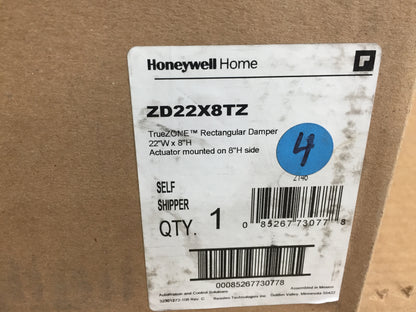 22" X 8" "TRUEZONE" DAMPER AUTOMATIC CONTROLLED MOTORIZED 24 VOLT SPRING-RETURN MOTOR 24VAC/60HZ/8W