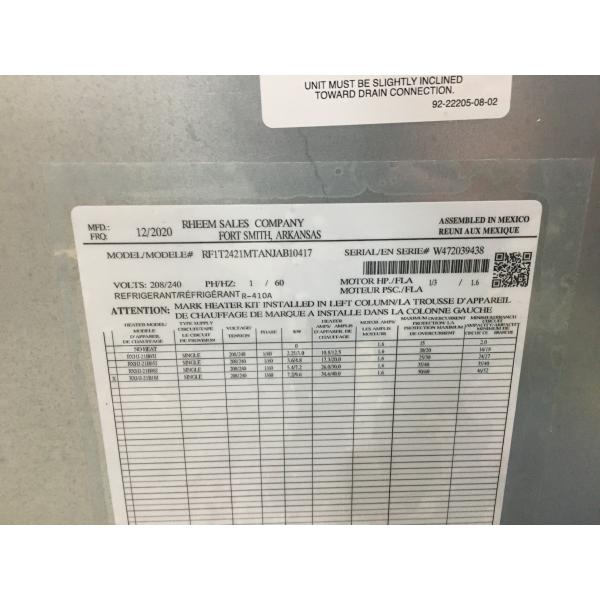 2 TON HEAT PUMP 14 SEER AND 2 TON AIR HANDLER WITH 10 KW HEAT 208-230/60/1