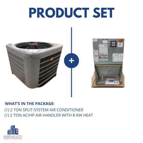 2 TON AIR CONDITIONER 16 SEER AND 2 TON AIR HANDLER WITH 8KW HEAT 208-230/60/1